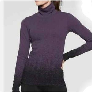 Athleta flurry base layer ombré turtleneck plum